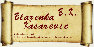 Blaženka Kašarević vizit kartica